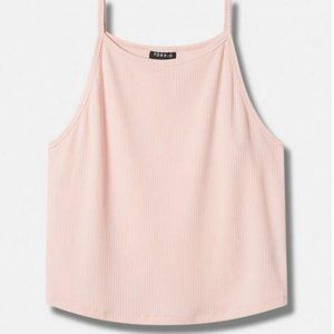 torrid Pink Everyday Rib High Neck Crop Tank